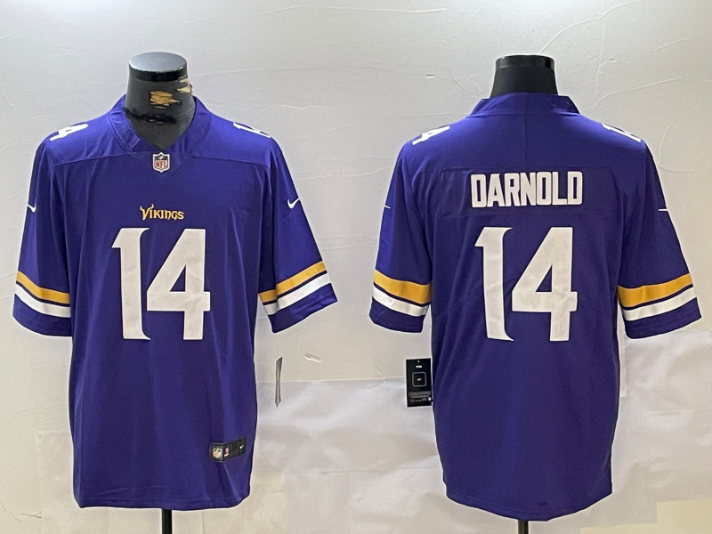 Men's Minnesota Vikings Sam Darnold #14 Purple Team Jersey